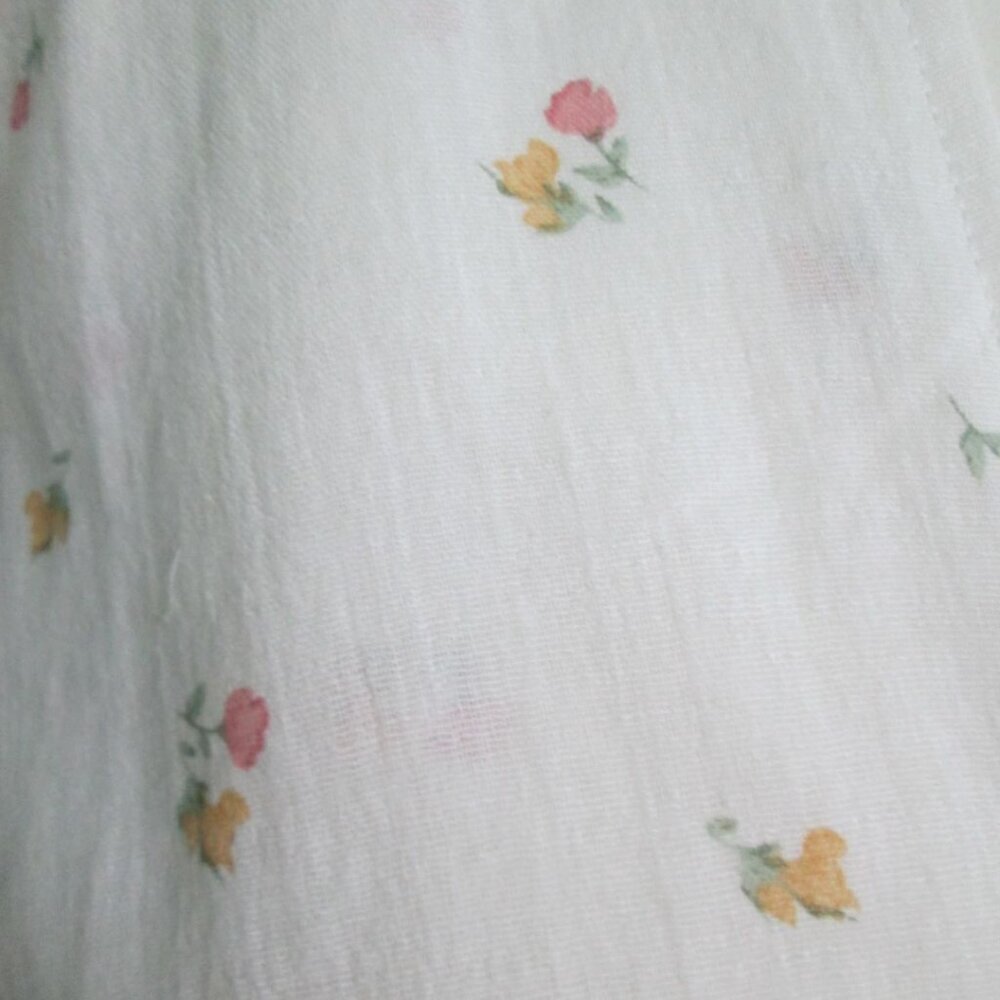 VINTAGE HAVANA Floral Print Surplice Cotton Crop Top-Ivory-M-NWT - Picture 4 of 14